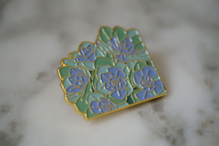 Succulents Enamel Pin