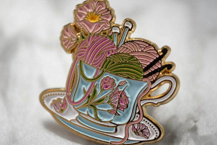 Floral Tea Party Birthday Pin - Free Gift With Purchase of $35+