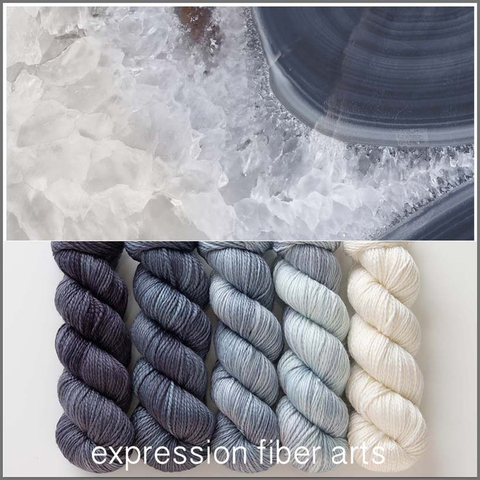 Blue Lace Agate Hues 'BUTTERY' WORSTED KIT