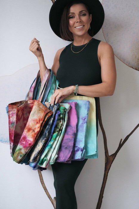 Fading Dusk Tie-Dyed Cotton Tote Bag