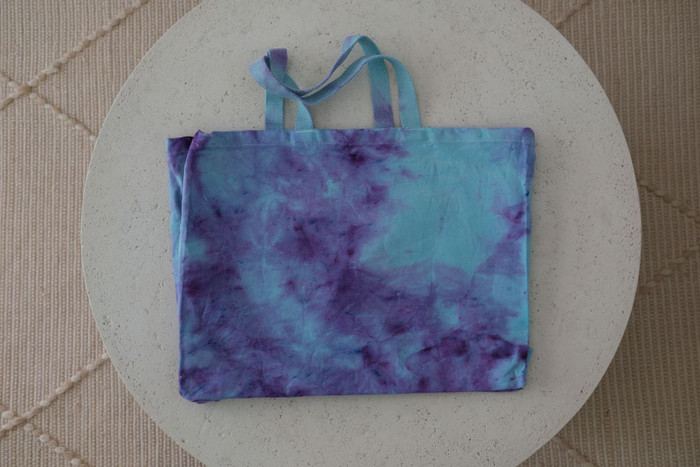 Rolling Lavender Fields Tie-Dyed Cotton Tote Bag