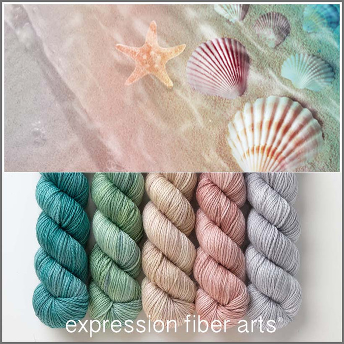 Oopsy Seashell Hues 'BUTTERY' WORSTED KIT
