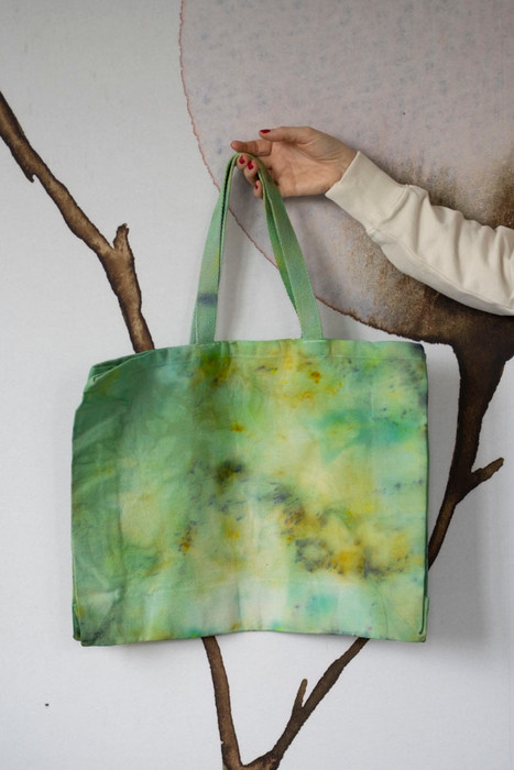 New Leaves Hand-Dyed Cotton Tote Bag