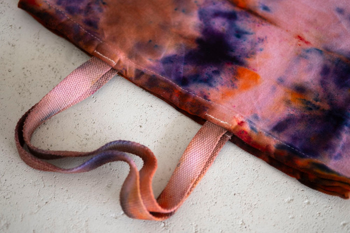 Sunset Embrace Hand-Dyed Cotton Tote Bag