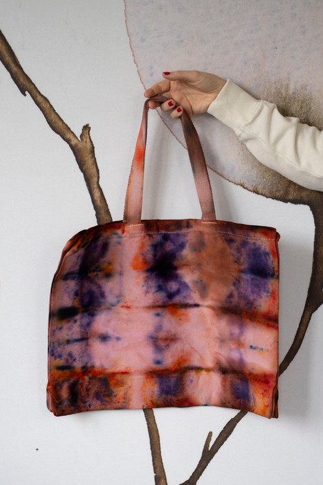 Sunset Embrace Hand-Dyed Cotton Tote Bag