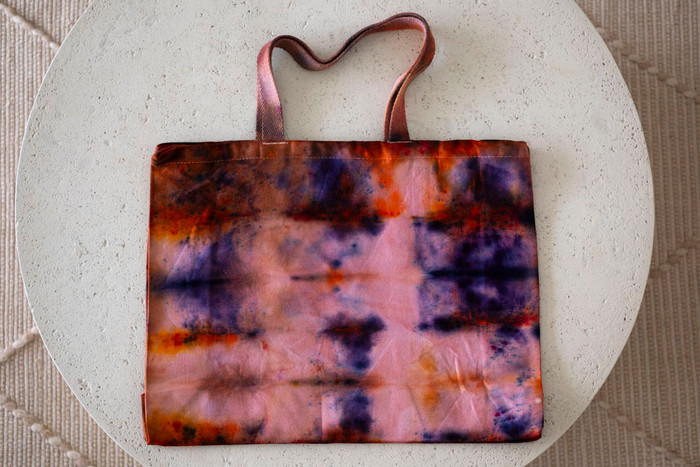 Sunset Embrace Hand-Dyed Cotton Tote Bag