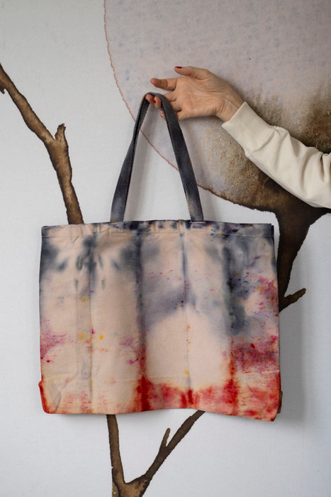 Dawn Beachscape Hand-Dyed Cotton Tote Bag