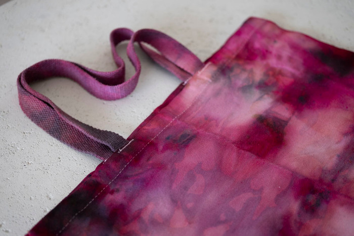 Vibrant Raspberry Hand-Dyed Cotton Tote Bag