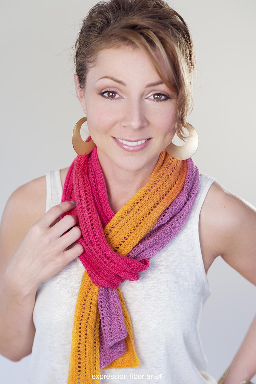 Sail Into The Sunset Free Knitted Scarf Pattern