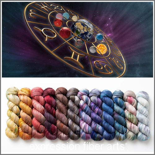 Speckled Zodiac Hues 'YAK SILK' LACE KIT - Expression Fiber Arts