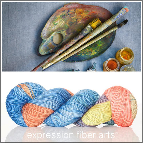 Chippy Chalk Paint Resilient Superwash Merino Sock Expression Fiber Arts Inc