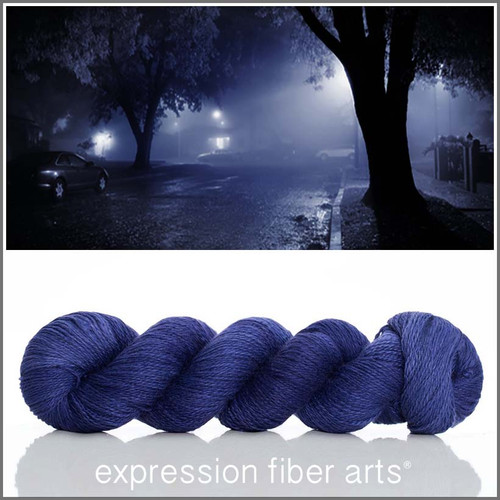 I LOVE A RAINY NIGHT SHIMMERING CASHMERE FINGERING Expression Fiber Arts