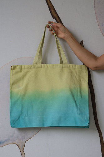 Walks at Dawn Tie-Dyed Cotton Tote Bag - Expression Fiber Arts, Inc.