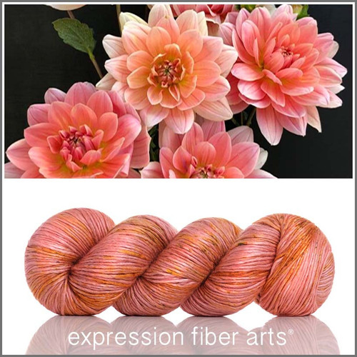 Worsted-Weight Yarn: Hand-dyed with Dahlia Flowers (Lot 2)