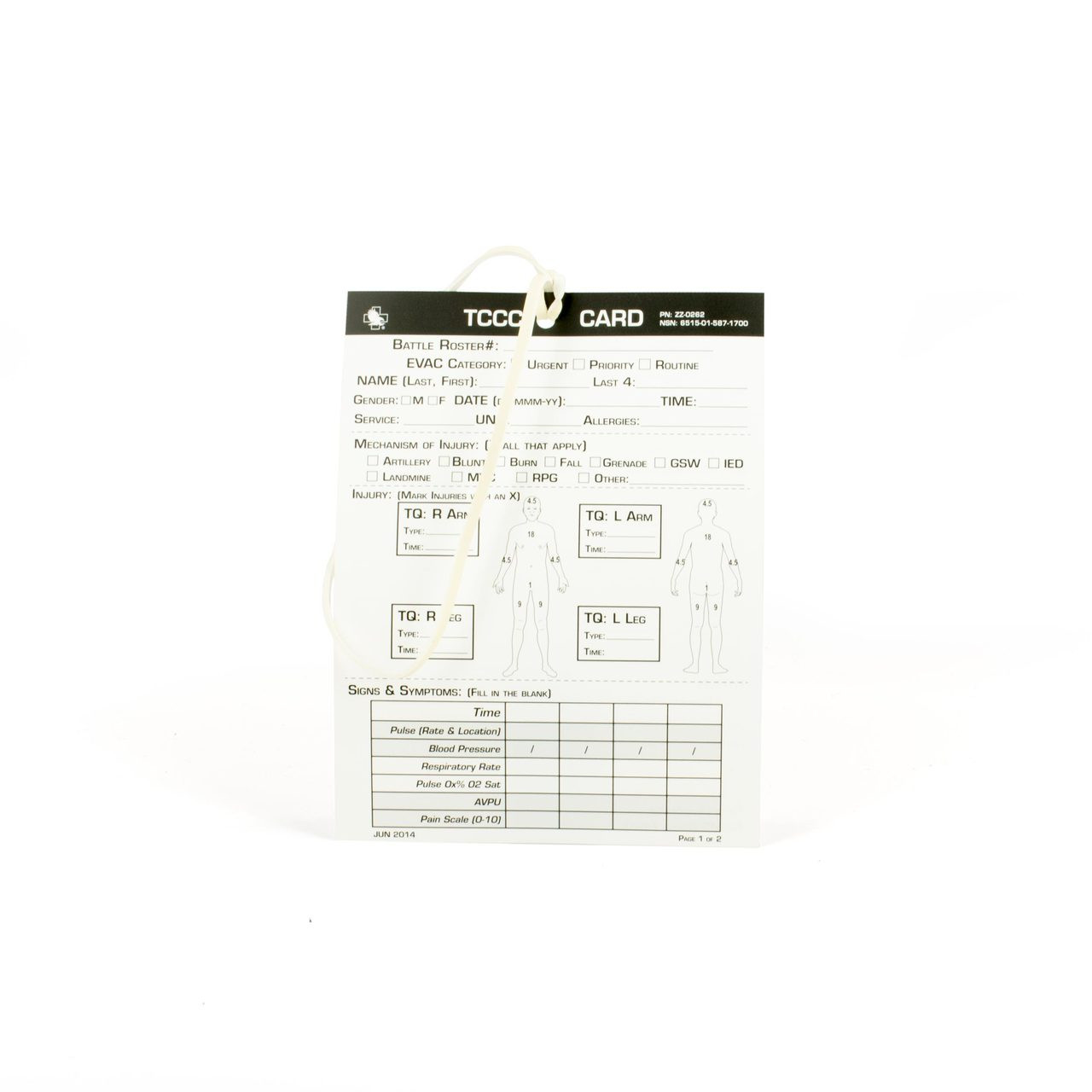 North American Rescue - Combat Casualty Card