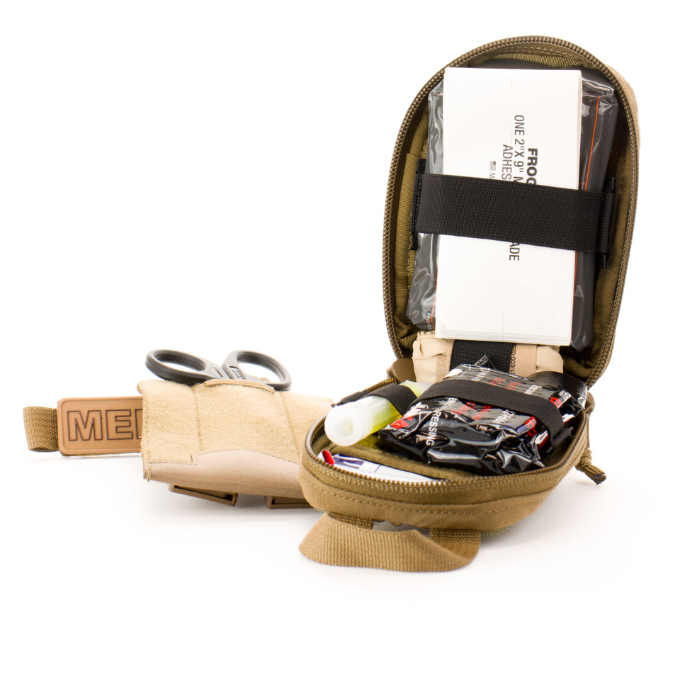 Quick detach releasable medical kit. Quick release IFAK. Molle and belt mounted med kit. Duty grade.