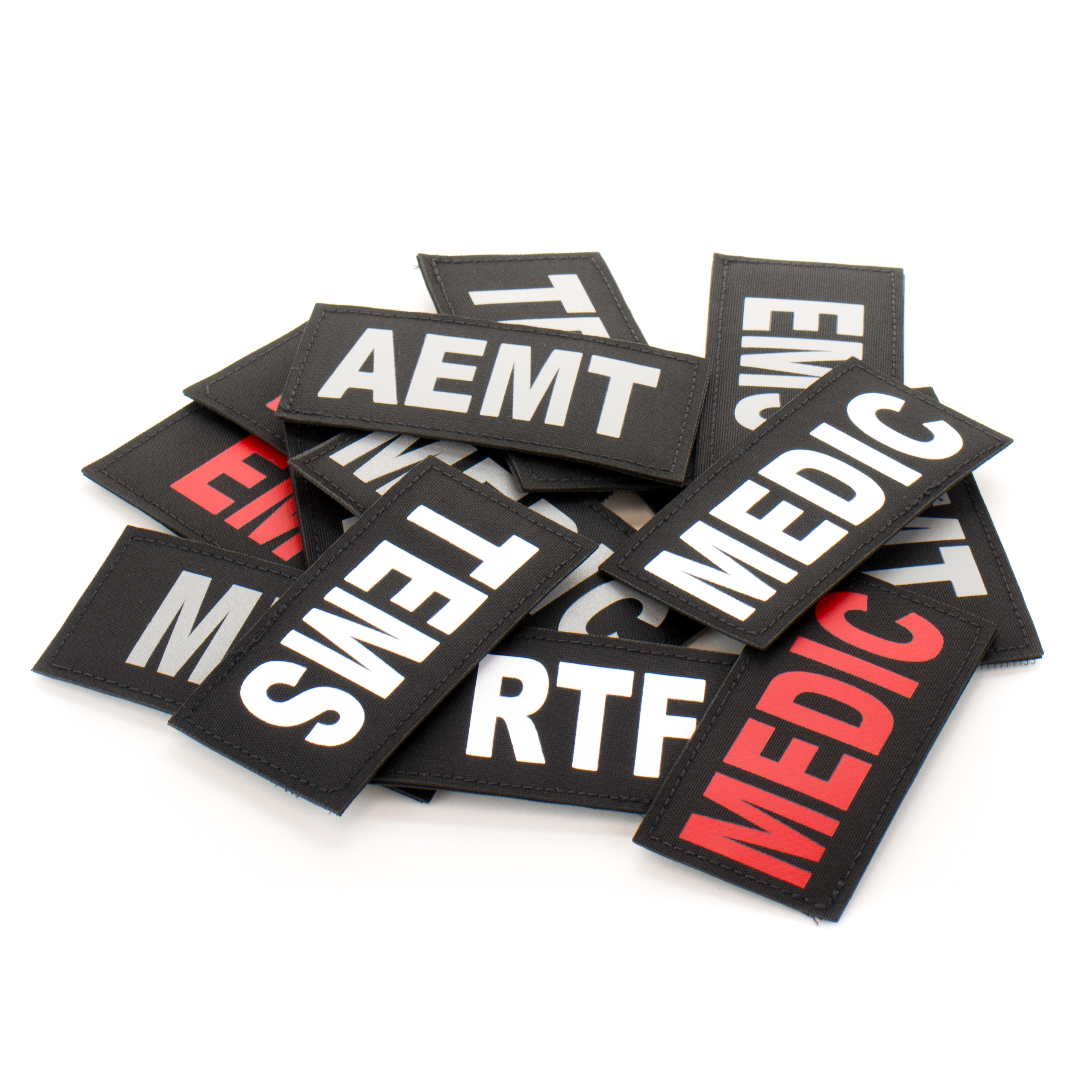 PVC Tactical EMS Patch Black and Gray, 2 ¾”