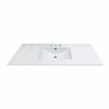 Samuel Mueller 49-in x 22-in Vitreous China Vanity Top withtegrated Sink and 8cc Faucet Holes White
