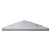 Samuel Mueller 9-in x 9-in Solid Surface Corner Shelf with Stainless Steel Dowel Pins, Iceberg Grey
