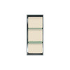 Samuel Mueller 34.5-in Recessed Stainless Steel Vertical Shower Storage Pod with 2 Built-in Shelves, Rear Lined Biscuit