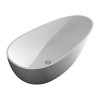 Samuel Mueller 67-in L x 33-in W x 22-in H Resin Stone Freestanding Bathtub with center drain, White