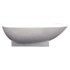 Samuel Mueller 72-in L x 36-in W x 20-in H Resin Stone Freestanding Bathtub with center drain, White