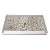 Samuel Mueller 60-in x 32-in Genuine Marble Tiled Shower Base with Center Drain, Pebble Creme Pattern