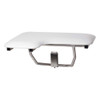 Samuel Mueller 23-in x 30-in L-Shaped Transfer Style Right-Hand Shower Seat with White Cushion