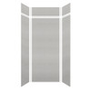 Samuel Mueller 36-in x 36-in x 84/12-in Glue to Wall 6-Piece Transition Shower Wall Kit, Grey Stone/Velvet