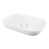 Samuel Mueller 23.63-in Rectangular Vitreous China Vessel Sink White