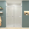 Samuel Mueller Bradley 60-in X 80-in By-Pass Shower Door with 3/8-in Low Iron Glass and Juliette Handle, Polished Chrome