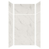 Samuel Mueller 48-in x 36-in x 72/24-in Glue to Wall 3-Piece Transition Shower Wall Kit, Pearl Stone