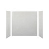Samuel Mueller 60-in x 36-in x 72-in Glue to Wall 3-Piece Tub Wall Kit, Moonstone/Velvet