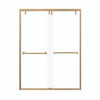 Samuel Mueller Eye Drop 60-in X 80-in By-Pass Shower Door with 3/8-in Low Iron Glass and Nicholson Handle, Champagne Bronze