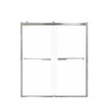 Samuel Mueller Brevity 60-in X 70-in By-Pass Shower Door with 5/16-in Clear Glass and Juliette Handle, Brushed Stainless