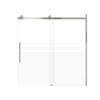 Samuel Mueller Milan 60-in X 60-in Barn Bathtub Door with 5/16-in Frost Glass and Tyler Handle and Knob Handle, Brushed Stainless