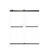 Samuel Mueller Brevity 60-in X 70-in By-Pass Shower Door with 5/16-in Clear Glass and Barrington Knurled Handle, Matte Black
