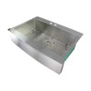 Samuel Mueller 36-In X 25-In X 10-In 16 Gauge Super Single Bowl Farmhouse Micro Dual Mount Stainless Steel Kitchen Sink With ML2 Faucet Holes And 8.25-In High Curved Apron Front