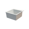 Samuel Mueller 22-1/2in x 20in x 8-1/2in silQ Granite Kitchen Sink with Single Bowl, Drop-installation, with 1 Pre-Drilled Faucet Hole, White