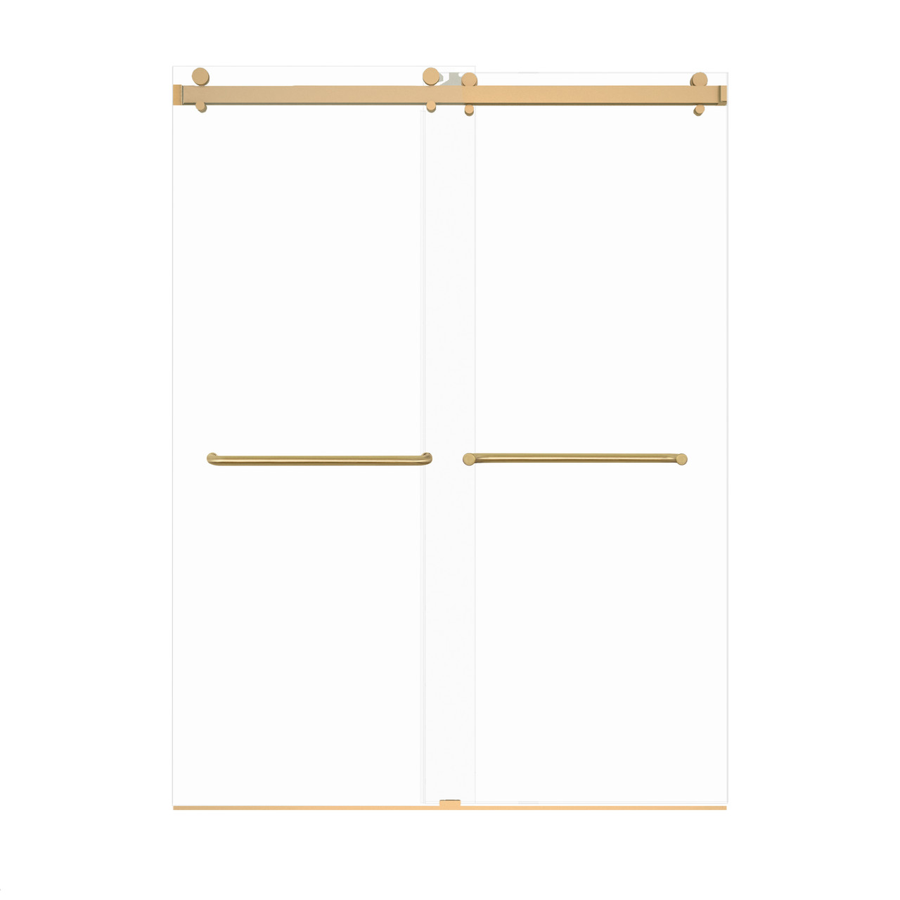 Samuel Mueller Bradley 60-in X 80-in By-Pass Shower Door with 3/8-in Clear Glass and Contour Handle, Champagne Bronze