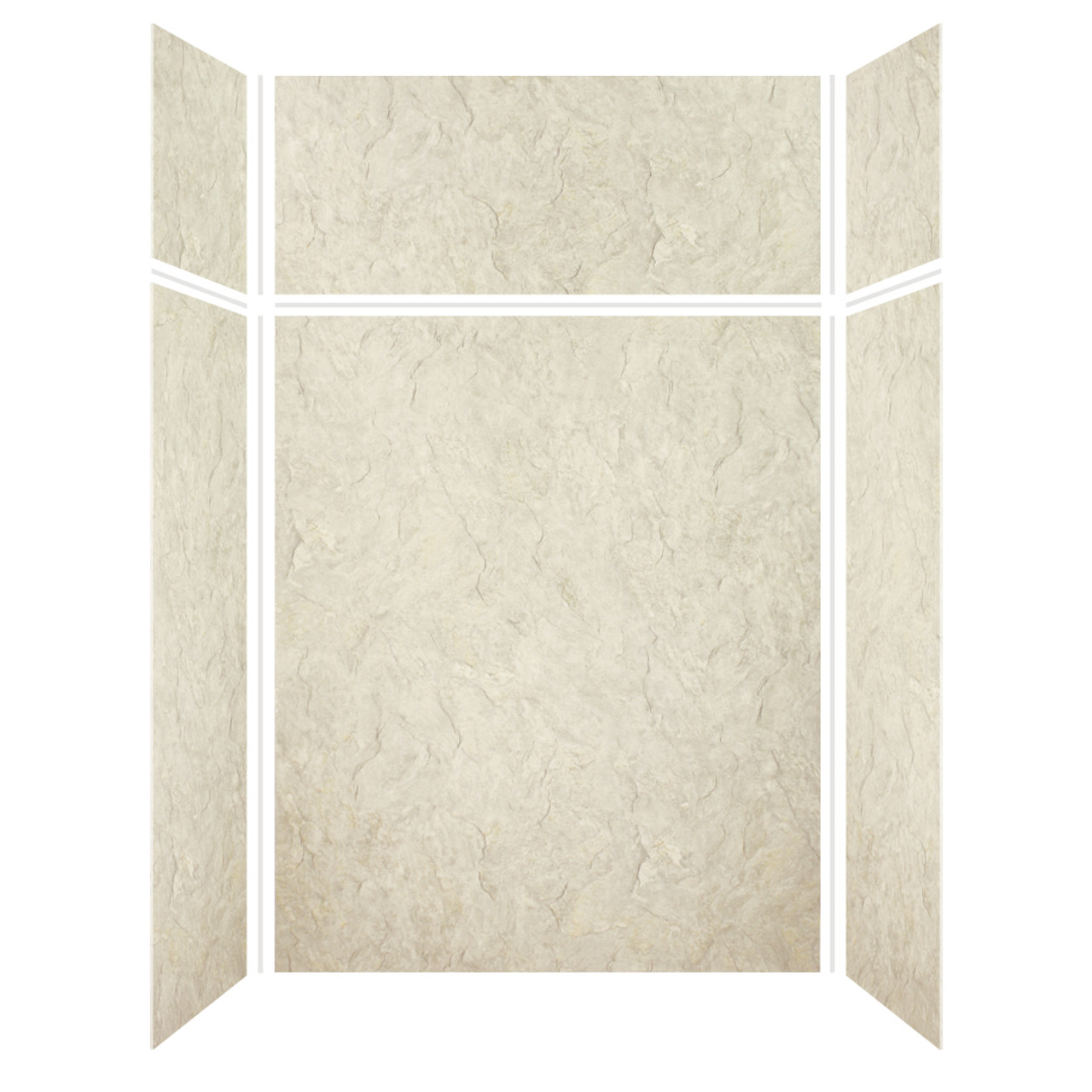 Samuel Mueller 36-in X 60-in X 96-in 6-Piece Tub/Shower Wall Kit with Extension Kit, Tundra