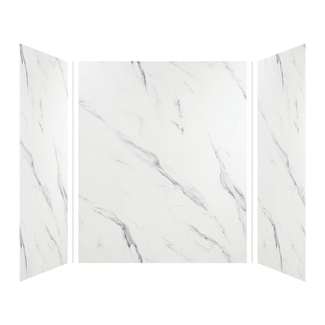 Samuel Mueller 48-in X 60-in X 72-in 3-Piece Tub/Shower Wall Kit, Pearl Stone