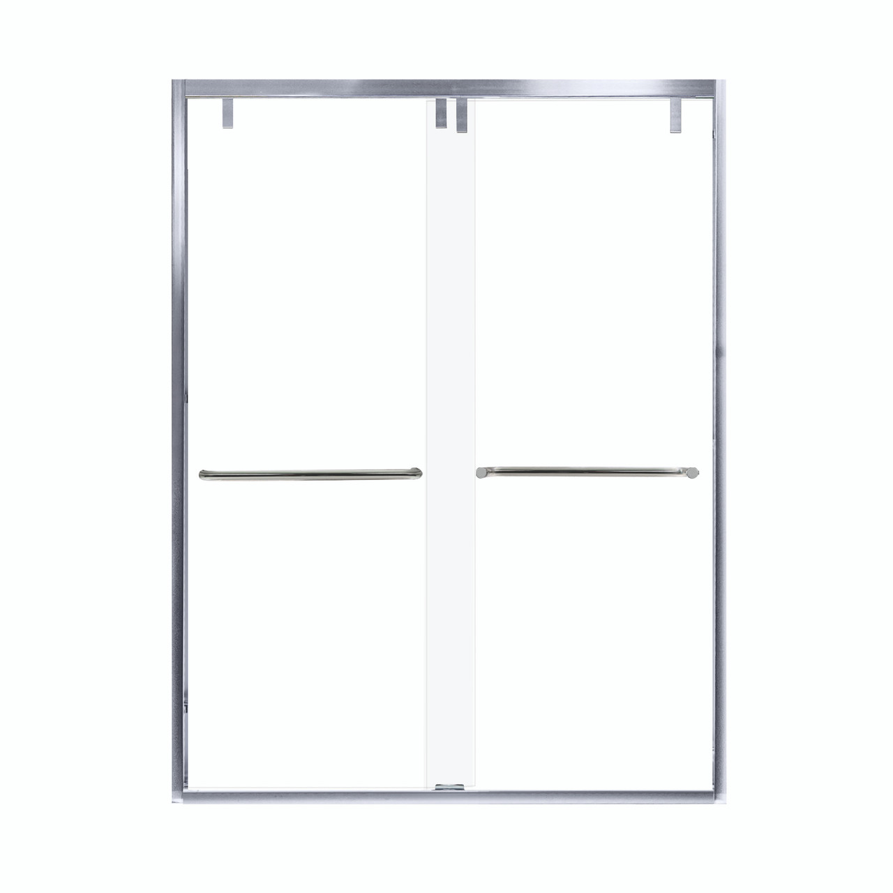 Samuel Mueller Eye Drop 60-in X 80-in By-Pass Shower Door with 3/8-in Low Iron Glass and Contour Handle, Polished Chrome
