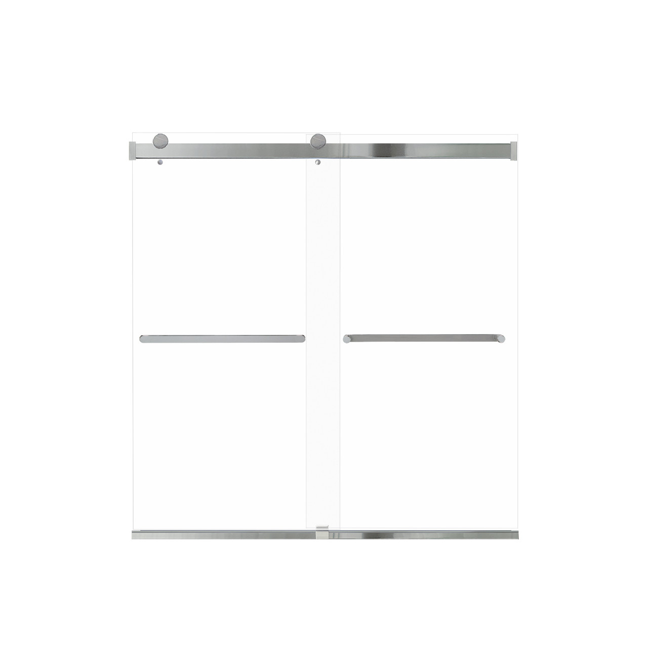 Samuel Mueller Brevity 60-in X 62-in By-Pass Bathtub Door with 5/16-in Clear Glass and Royston Handle, Polished Chrome