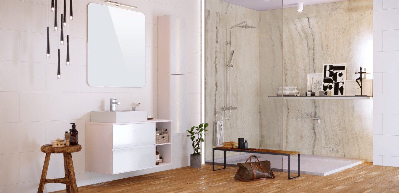 Samuel Mueller Trinity 48-in X 36-in X 96-in Shower Wall Kit