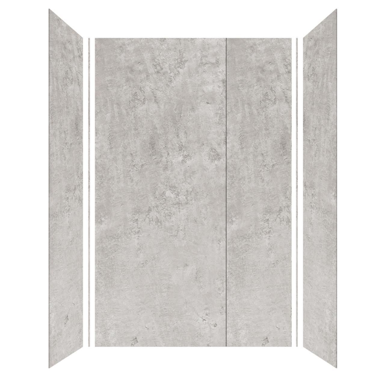 Samuel Mueller Trinity 60-in X 48-in X 96-in Shower Wall Kit, Matte Textured Concrete