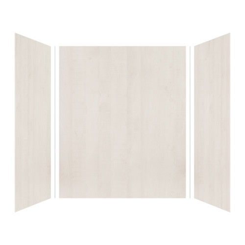 Samuel Mueller 48-in X 60-in X 72-in 3-Piece Tub/Shower Wall Kit, Washed Oak