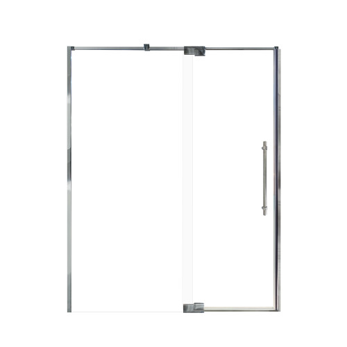 Samuel Mueller Innova 60-in X 76-in Pivot Shower Door with 3/8-in Clear Glass and Barrington Knurled Handle and Knob Handle, Polished Chrome
