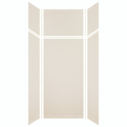 Samuel Mueller 36-in X 36-in X 96-in 6-Piece Shower Wall Kit with Extension Kit, Linen