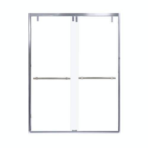 Samuel Mueller Eye Drop 60-in X 80-in By-Pass Shower Door with 3/8-in Low Iron Glass and Barrington Knurled Handle, Polished Chrome